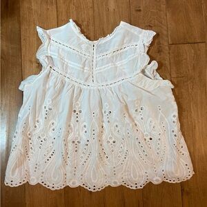 Honey & t white eyelet top